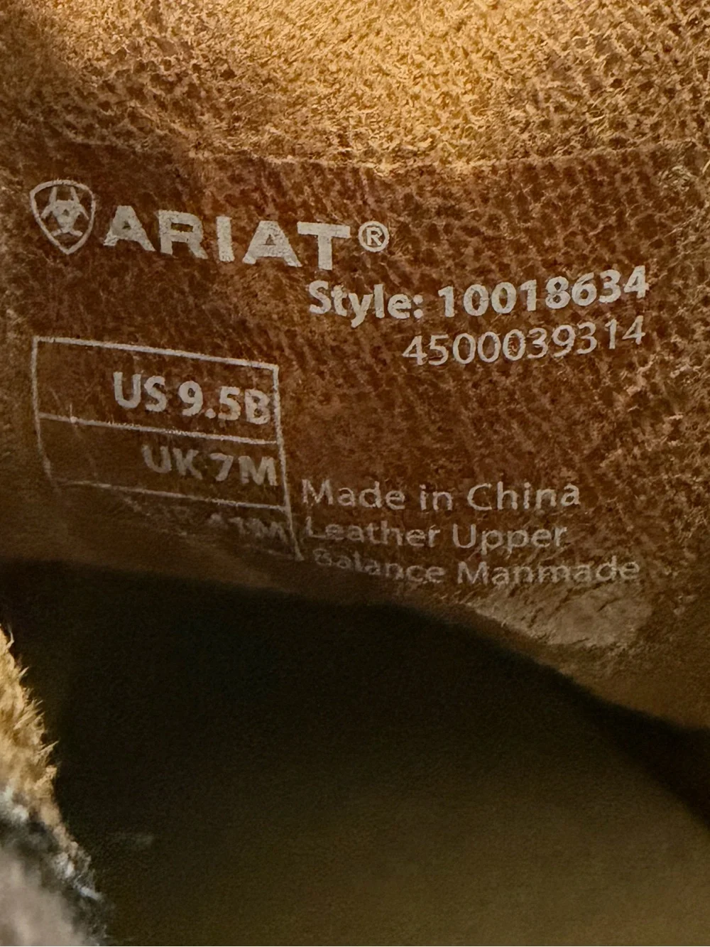 Ariat Belle Genuine Leather Suede Wedge Booties Tan Size 9.5